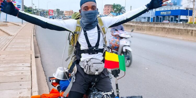 A Nigerian Cyclist riding from Nigeria to USA Shares Touching Story About His Journey